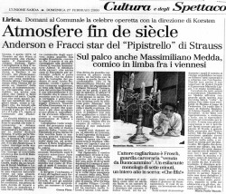 Massimiliano Medda  Opera Il Pipistrello Anno(2000)